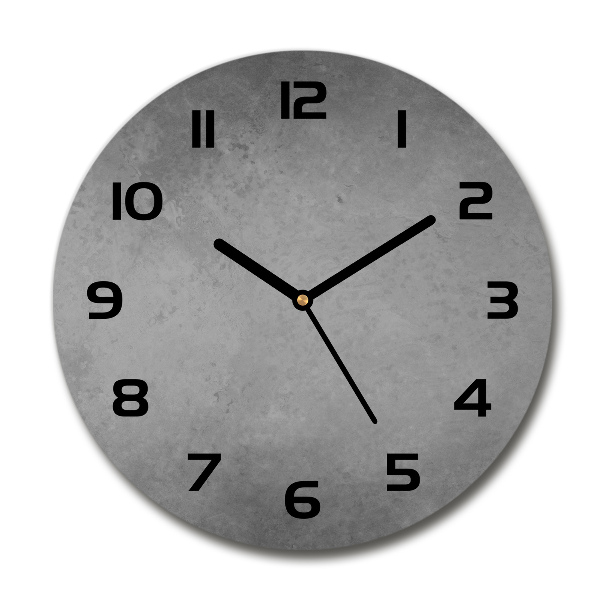 Ronde glazen wandklok Betonnen achtergrond