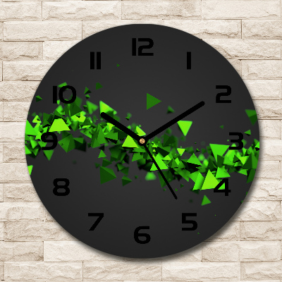 Ronde glazen klok Geometrische golf