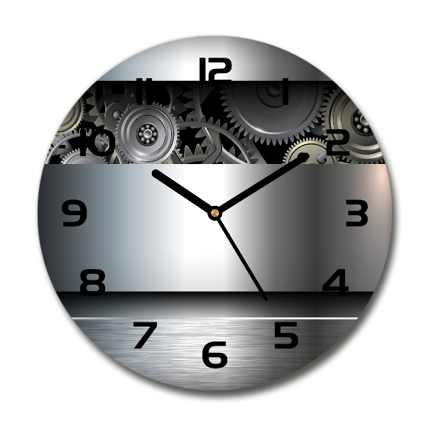 Ronde glazen klok Tandwielen abstractie