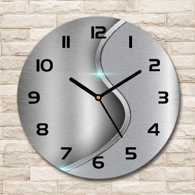 Ronde glazen klok Metaalabstractie