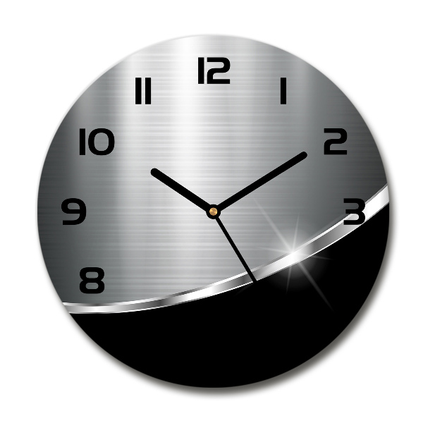 Ronde glas klok Metaalabstractie