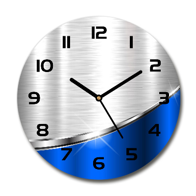 Ronde glazen klok Metaalabstractie