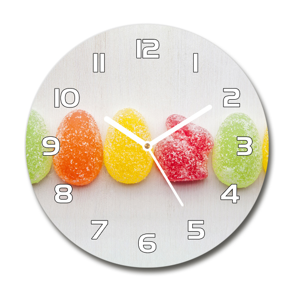 Ronde glazen klok Kleurrijke jellybeans
