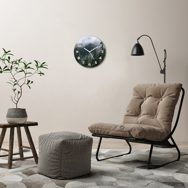 Ronde glas klok Bosmist