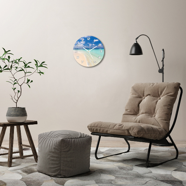 Ronde glas klok Strand op de Malediven