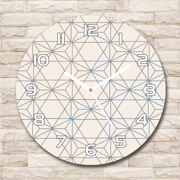 Ronde glas klok Geometrische achtergrond