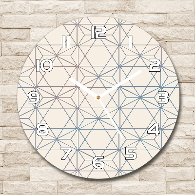 Ronde glas klok Geometrische achtergrond