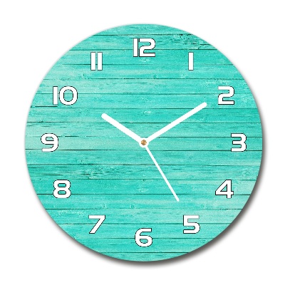 Ronde glazen klok Groene borden