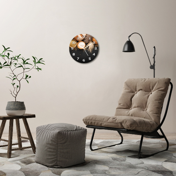 Ronde glas klok Brood en tarwe