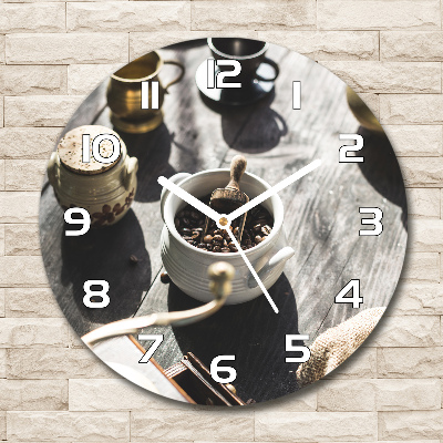 Ronde glas klok Koffiemolen