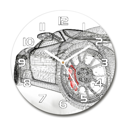 Ronde glas klok Autonet