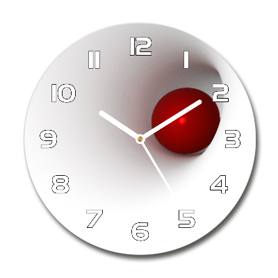 Ronde glazen klok Abstracte bol