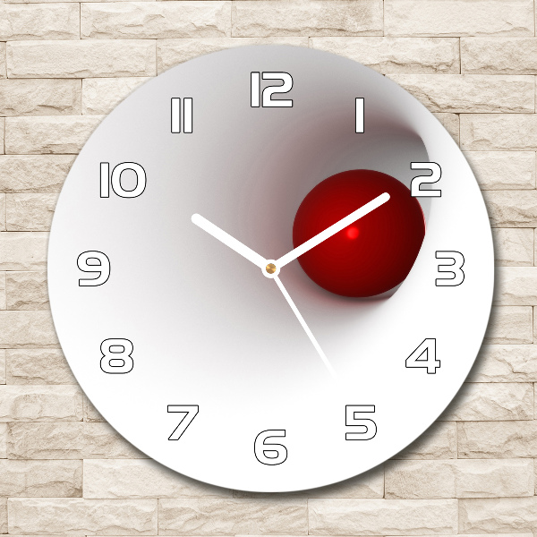 Ronde glazen klok Abstracte bol