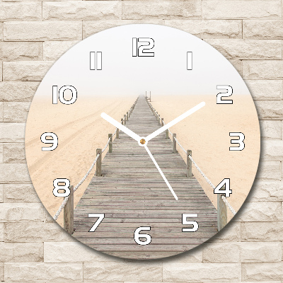 Ronde glazen klok Strandpad