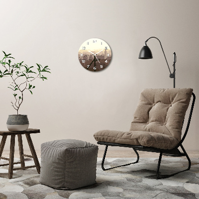 Ronde glazen klok Stroomleiding van de stad