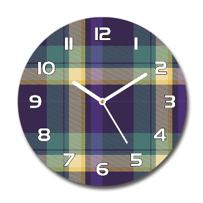 Ronde glazen klok Geruite textuur