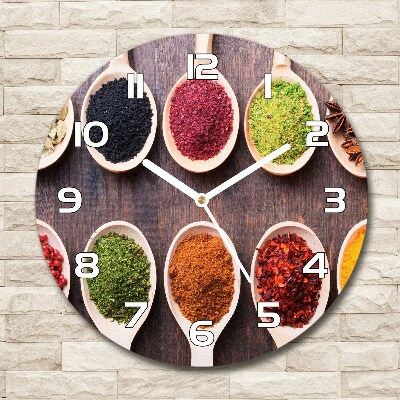 Ronde glazen klok Kleurrijke kruiden