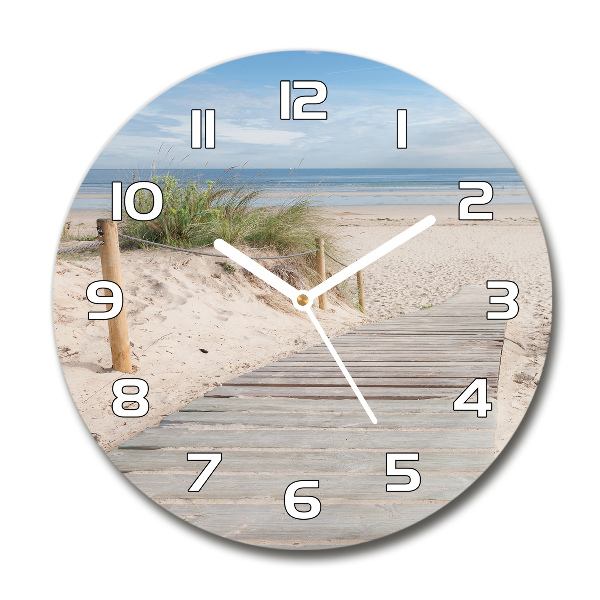 Ronde glas klok Strand