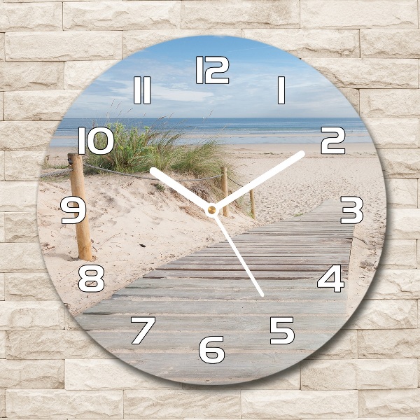 Ronde glas klok Strand