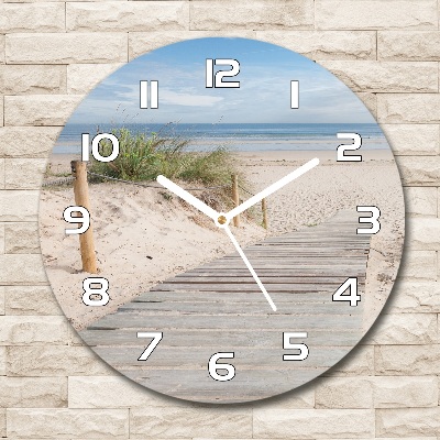 Ronde glas klok Strand