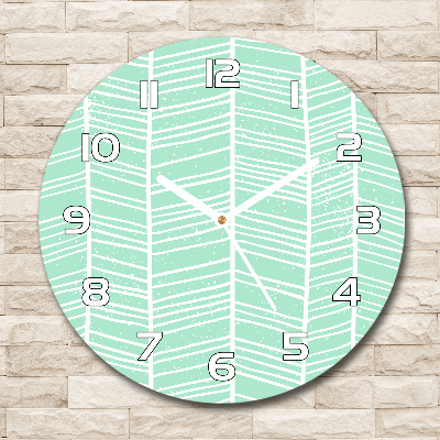 Ronde glas klok Visgraatpatroon