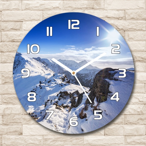 Ronde glas klok Tatra-piek