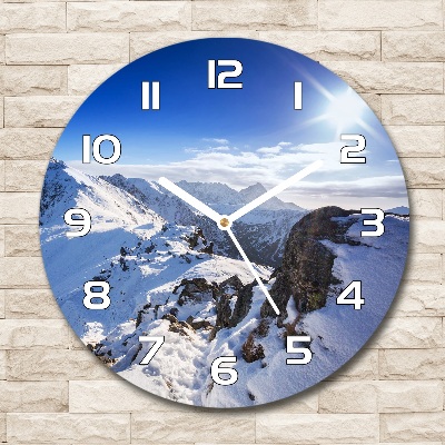 Ronde glas klok Tatra-piek