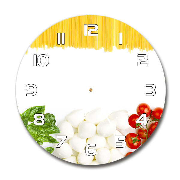 Ronde glas klok Italiaanse vlag