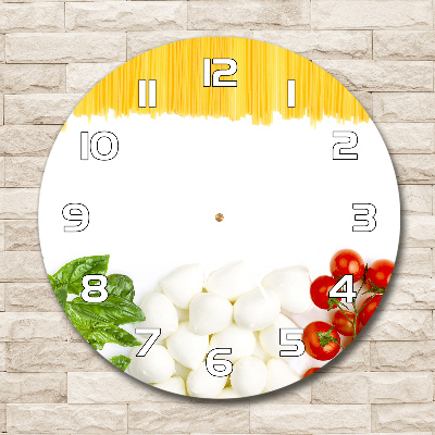 Ronde glas klok Italiaanse vlag