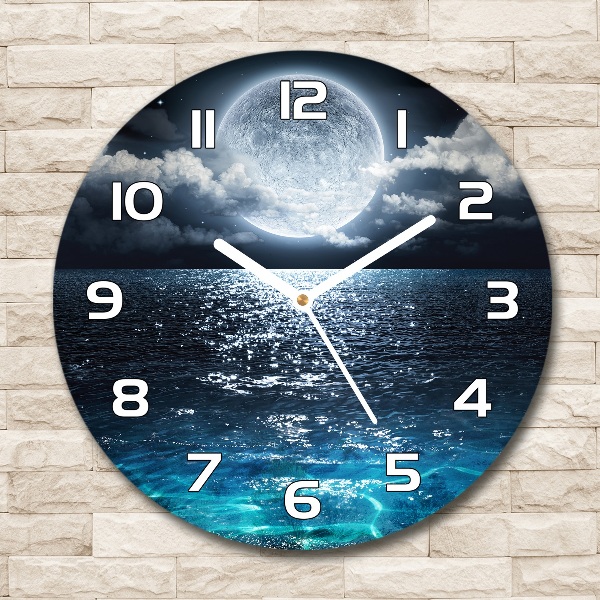 Ronde glazen klok Volle maan