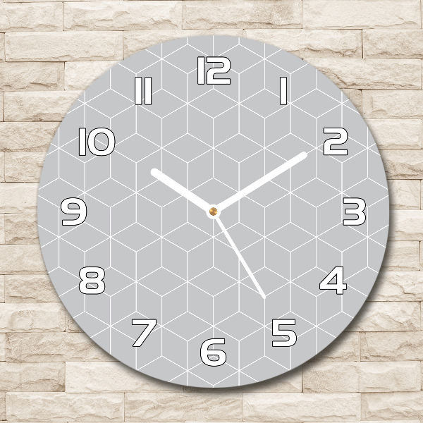 Ronde glas klok Geometrische achtergrond