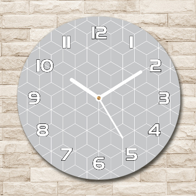 Ronde glas klok Geometrische achtergrond