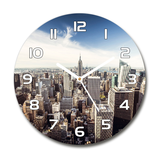 Ronde glazen klok New York