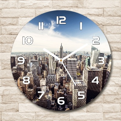 Ronde glazen klok New York