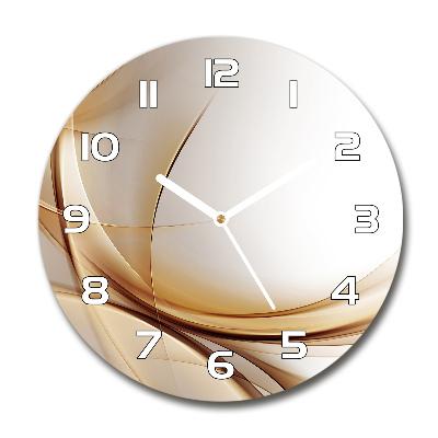 Ronde glas klok Abstracte golven