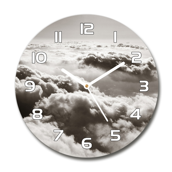 Ronde glas klok Wolken vanuit vogelperspectief