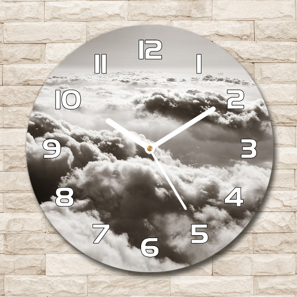 Ronde glas klok Wolken vanuit vogelperspectief