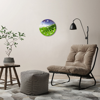 Ronde glazen klok theeplantage