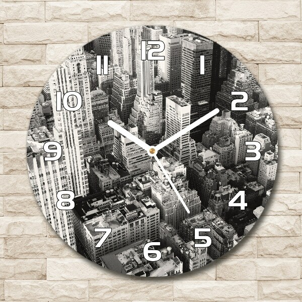 Ronde glas klok New York vanuit vogelperspectief