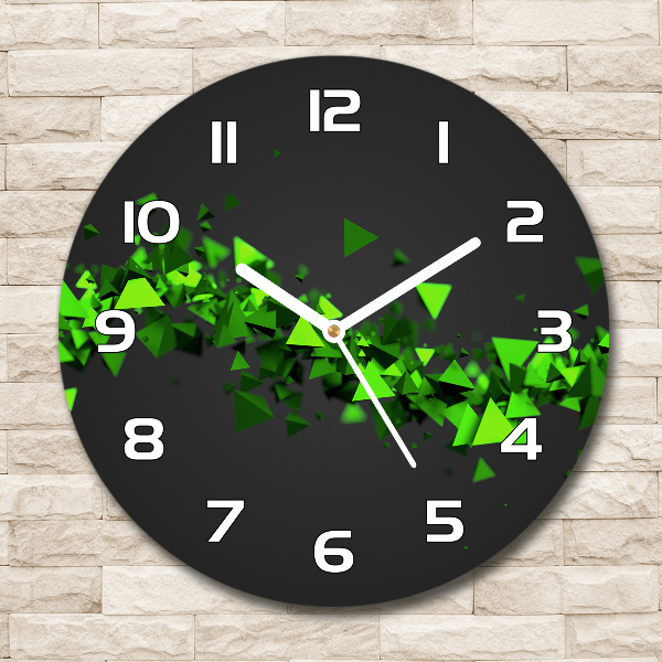 Ronde glazen klok Geometrische golf