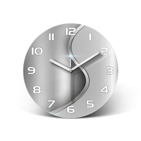 Ronde glazen klok Metaalabstractie