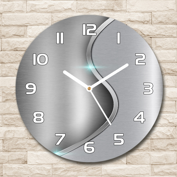 Ronde glazen klok Metaalabstractie