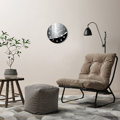 Ronde glas klok Metaalabstractie