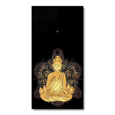 Glazen klok rechthoekige Boeddha en mandala