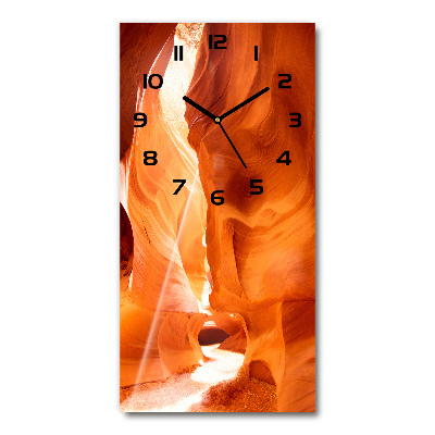 Rechthoekige glazen wandklok Canyon