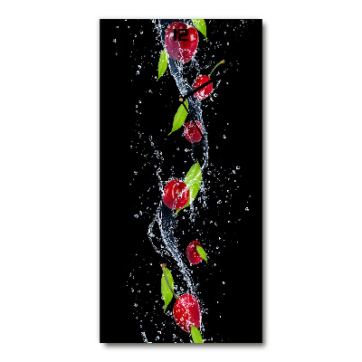 Rechthoekige glas klok Kersen