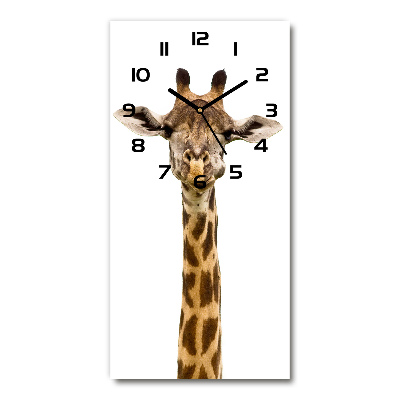Rechthoekige glas klok Giraffe