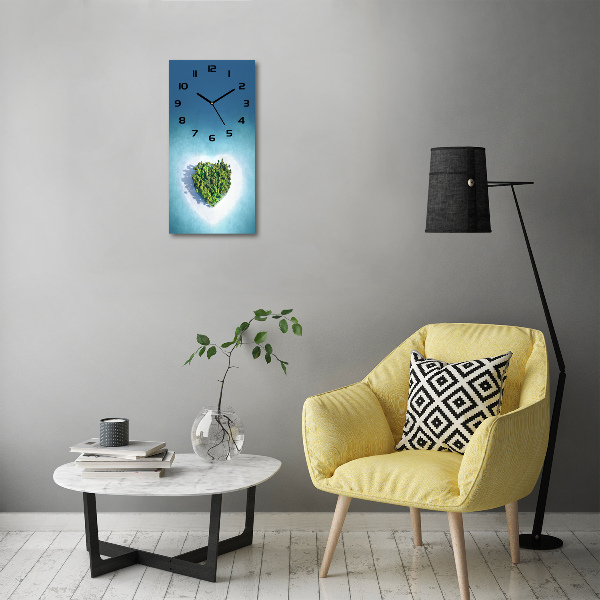 Glazen klok rechthoekige Hartvormig strand