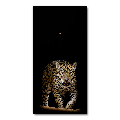 Rechthoekige glazen wandklok Jaguar