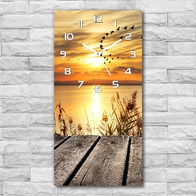 Glazen klok rechthoekige Zonsondergang